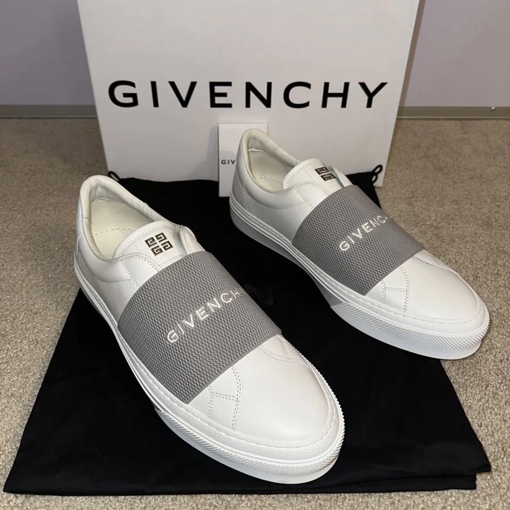 COPY - Givenchy City Sport Logo Band Leather Sneakers - Size 45/12 - NWB $675